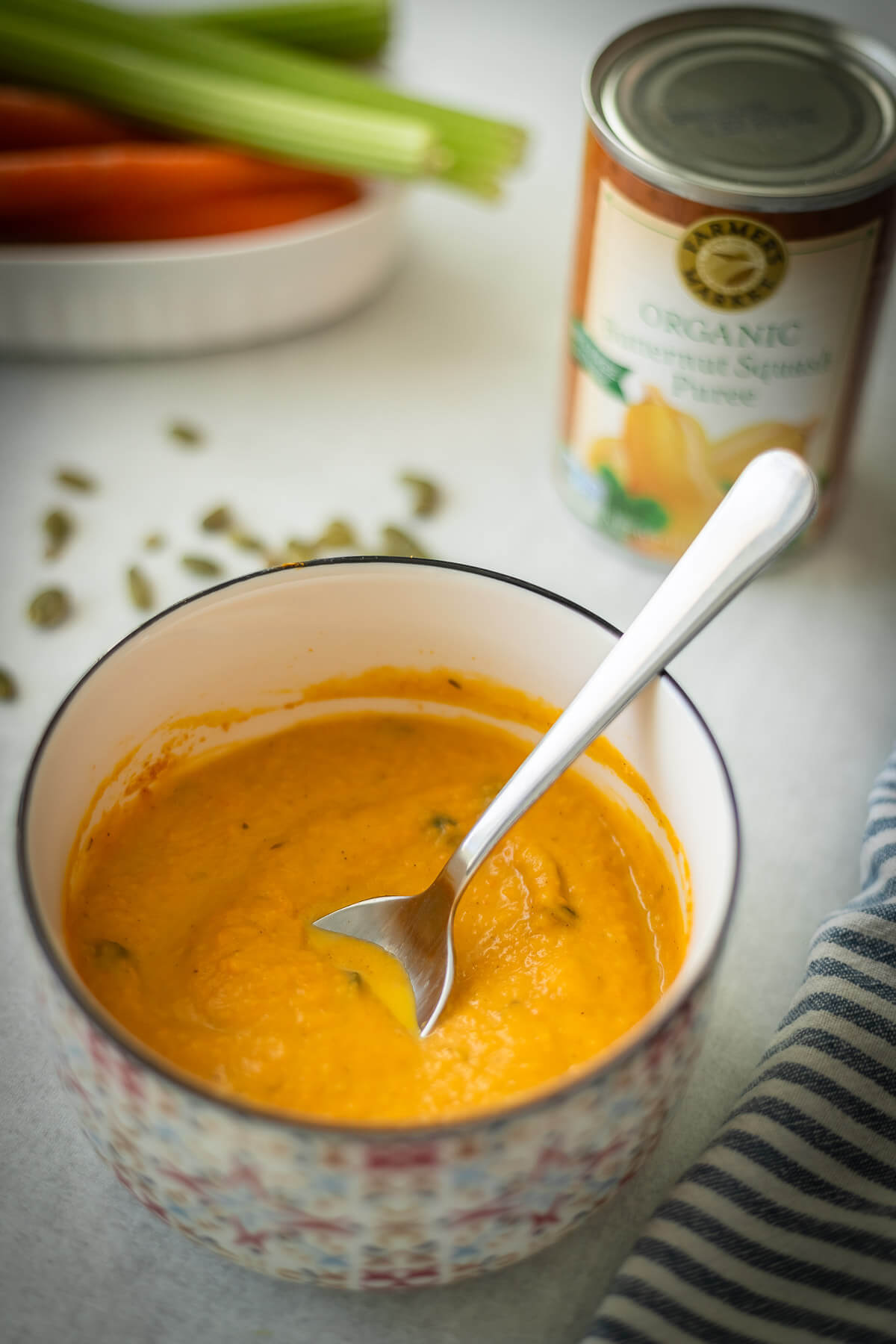 Easy creamy butternut squash soup with canned butternut squash